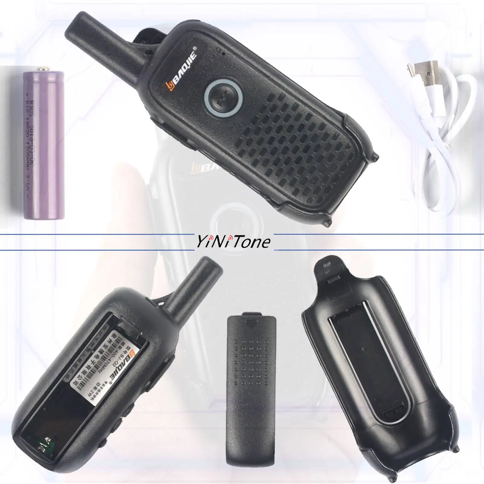 Anti-Drop Durable Restaurant Two Way Radios 2-3km 2W UHF Baojie BJ-Q2 PTT Professional communications Mini Handheld Radio