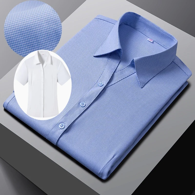 New bamboo fiber women's long-sleeved business formal wear non-ironing anti-wrinkle woman shirt short sleeves summer white shirt