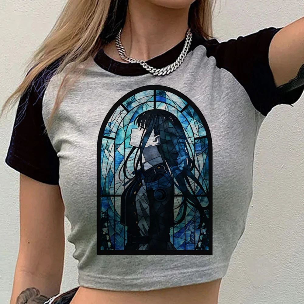 Lycoris Recoil crop top girl anime baddie manga harajuku 2000s top tees 2000s manga alternative  scene  dollette