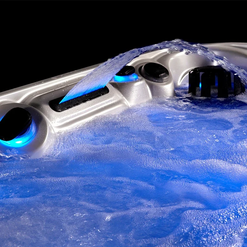 3-Person Acrylic Luxury LED Decorative Bubble Hydromassage Spa Outdoor Balboa Hot Tub