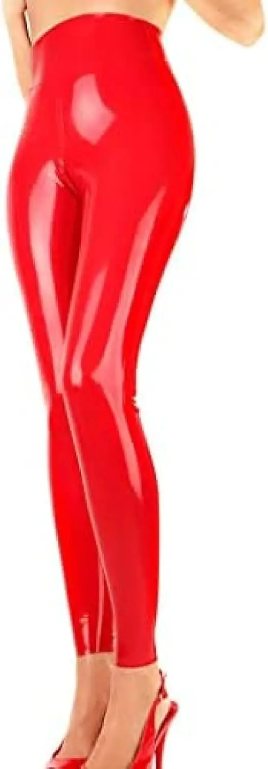

Latex High Waist Leggings Women Sexy Skinny Latex Trousers