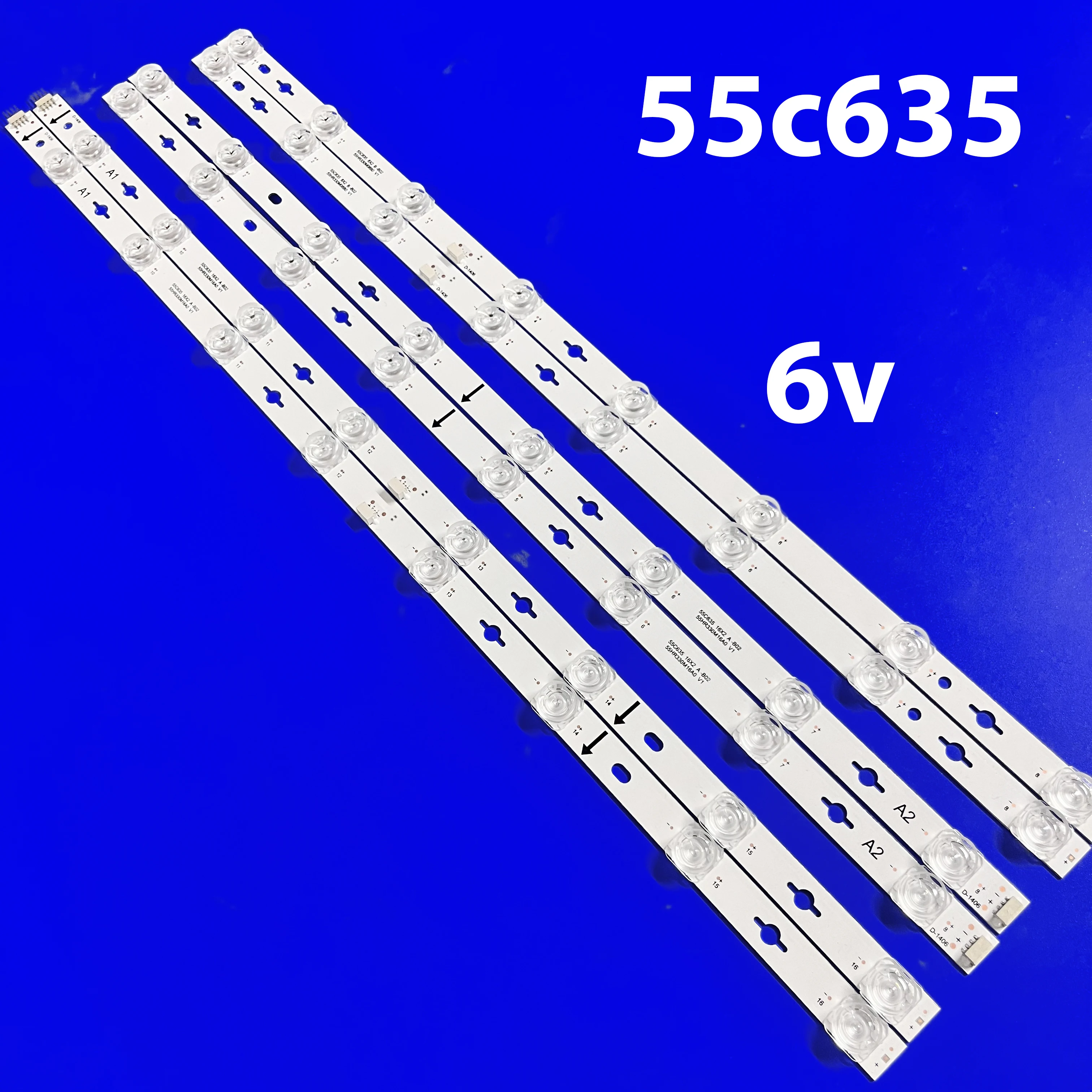 LED Arka Işık Şeritleri TCL 55C635 55C735 55S365C 55RC630K 55C639 55T8E Bar 55HR330M16A0/B0 V1 Kitleri Bantları Iffalcon iFF55Q72