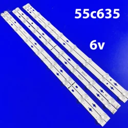 LED Backlight Strips For TCL 55C635 55C735 55S365C 55RC630K 55C639 55T8E Bar 55HR330M16A0/B0 V1 Kits Bands For Iffalcon iFF55Q72
