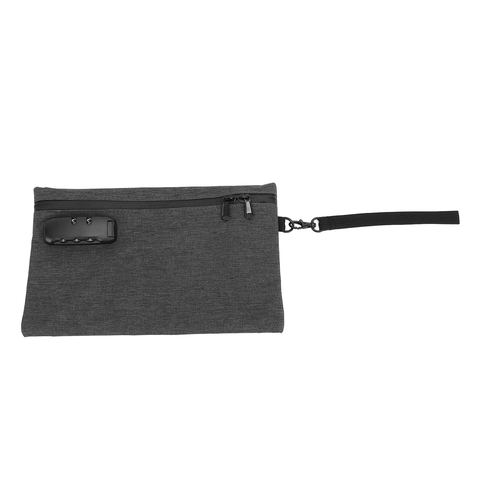 Smell Proof Isolation Bag Lightweight Combination Lock Large Capacity Gray Activated Carbon Travel Pouch for Daily Life