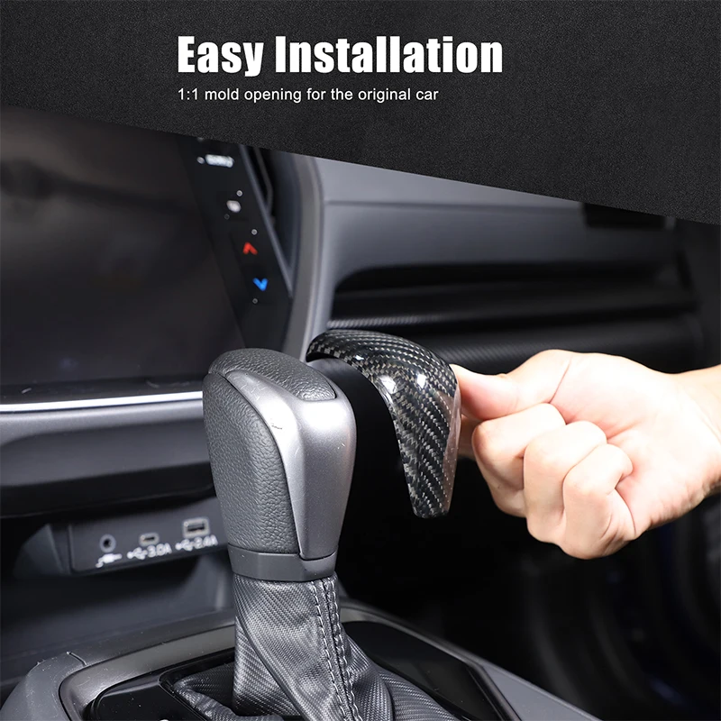 ألياف الكربون الحقيقية لسوبارو Crosstrek 2023-2024 سيارة التحكم المركزي والعتاد رئيس غطاء الزخرفية ملصق اكسسوارات السيارات الداخلية #4
