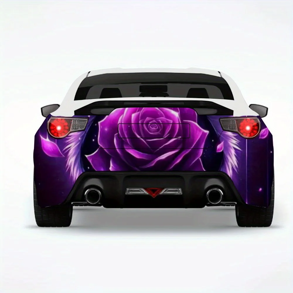 

Purple Claw and RoseCar Sticker,Vinyl Decal for Car Rear, Waterproof Self-Adhesive Vinyl Stickers for Vehicle Tail and Bumper, D