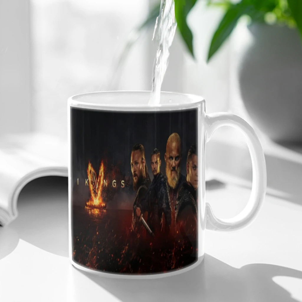 TV Show Vikings Coffee Mug 11oz Fun Ceramic Coffee Tea Cocoa Cup Handle Tea Drink Cup