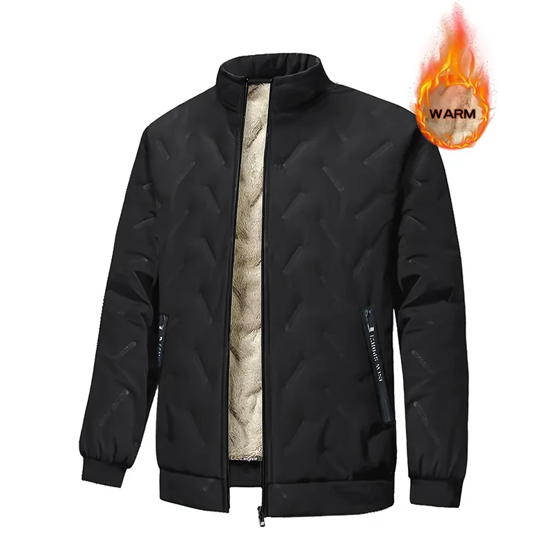 Neue Winddichte Herrenjacken, Wasserabweisende Freizeitjacken mit Reißverschluss, Schwere Parkas, Sportliche Outdoor-Warme Dicke Streetwear – Detail 3