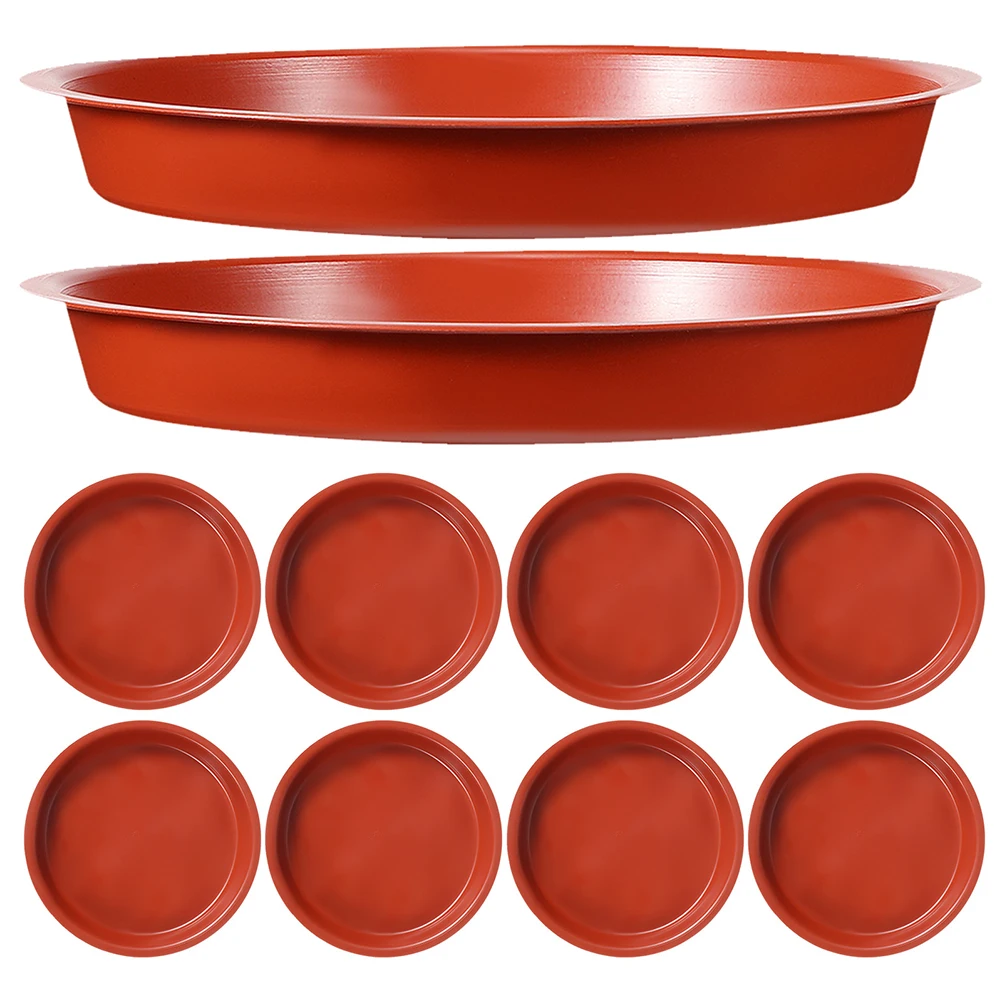 

10Pcs Round Plant Saucer Plastic Flower Pot Tray High Hardness Waterproof Floor Protection Reusable Plant Saucer