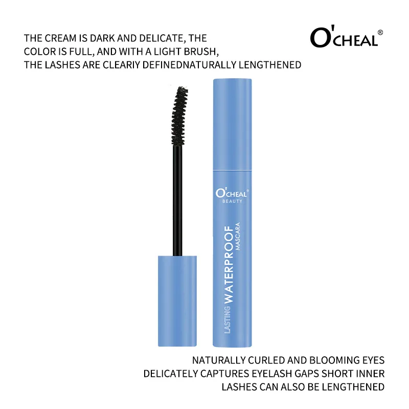 Waterproof and sweat-proof mascara single head fine slender densely curled long-lasting non-dizzy makeup