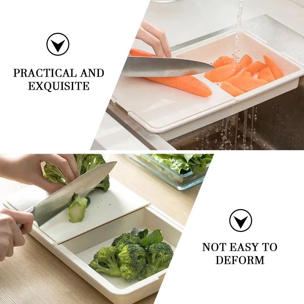 

Double-Layer Cutting Board Thick Chopping Block Drip Tray For Fruits Vegetables Meat Fish Easy Clean Anti-Slip Kitchen