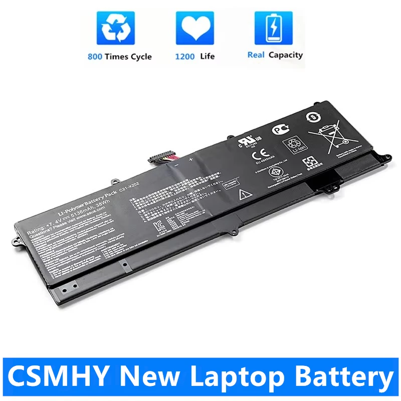 

CSMHY 38Wh C21-X202 Laptop Battery for ASUS VivoBook S200 S200E X201 X201E X202 X202E S200E-CT209H S200E-CT182H S200E-A