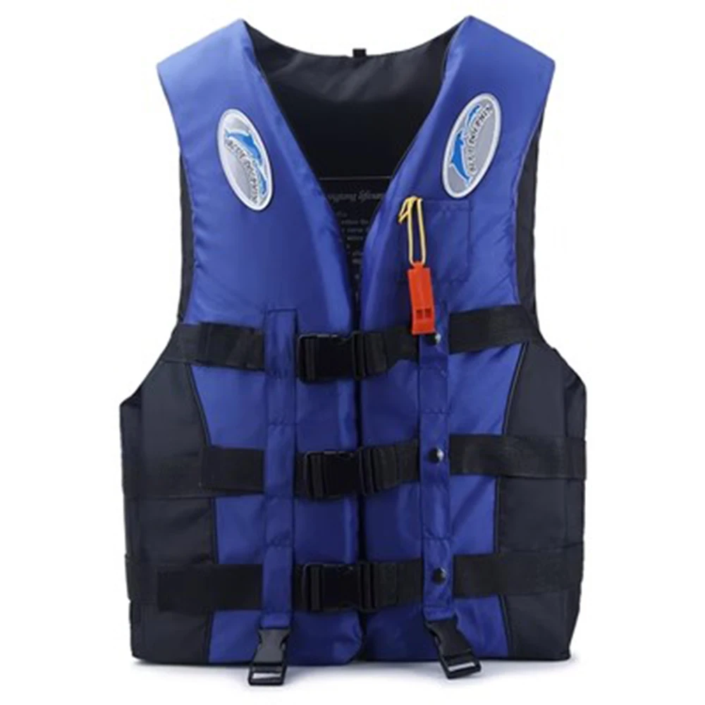 Adult Life Jacket with Whistle, Adjustable Buoyancy Survival Suit, Polyester, Children Life Vest, Water Sport, Swimming Rescue