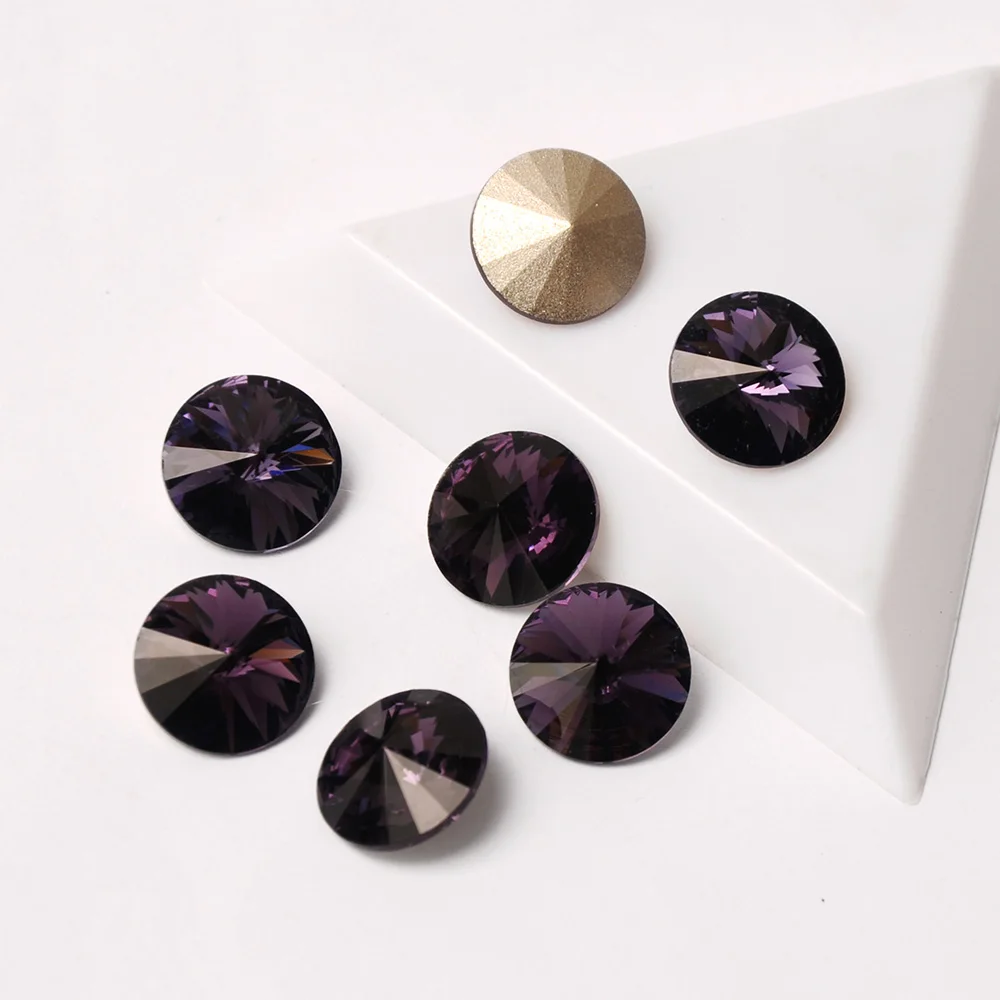CTPA3bI 1122 Rivoli Brillantschliff K9 Kristall-Strasssteine Glitzer Spitzboden Strass in verschiedenen Farben für Schmuck, Kleider und Bastelarbeiten – Detail 17