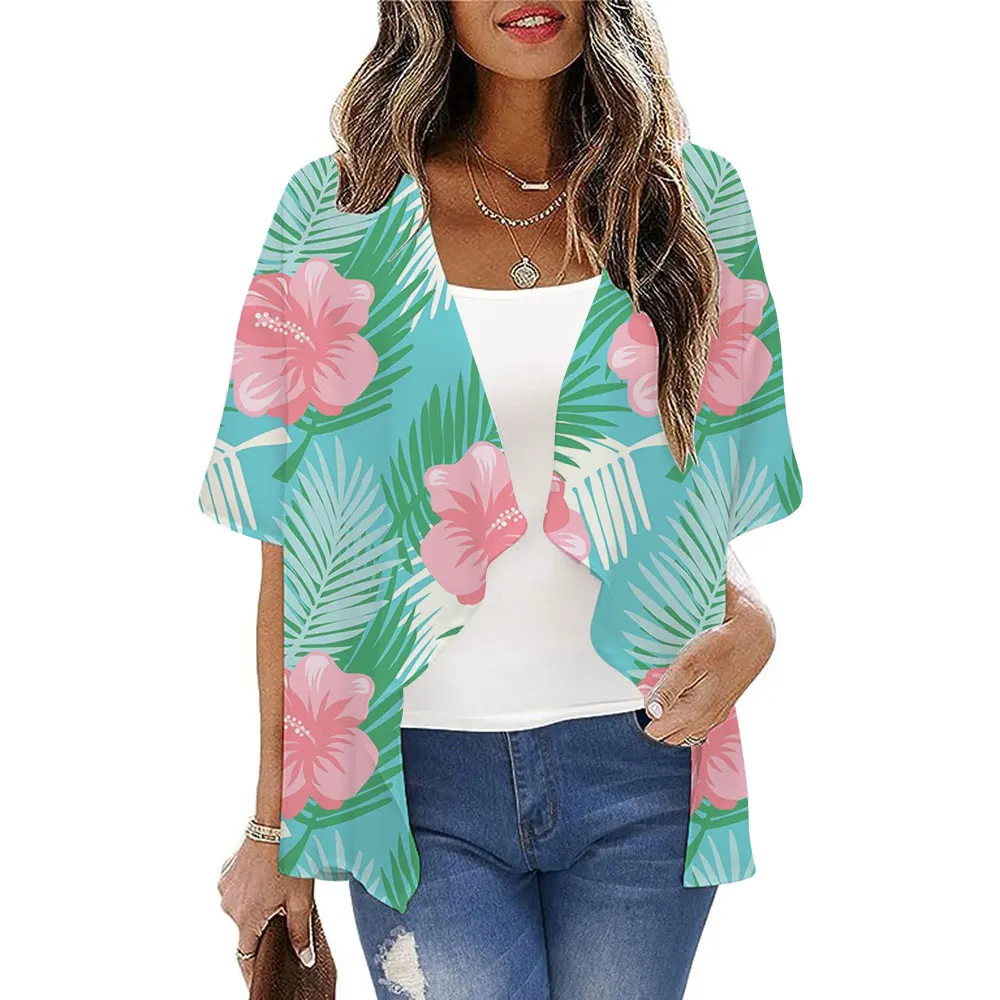 Women's Cardigan Chiffon Shirt Comfortable Loose 2025 Women's New Fashion Beach Wear Breathable Kimono Open Front Tops For Lady