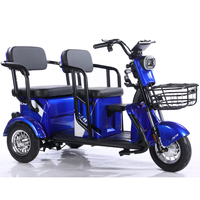 Wholesale on Sale 60V 500W Electric Tricycle 3-Wheel Bike with Two Seats and Basket Open Body Type