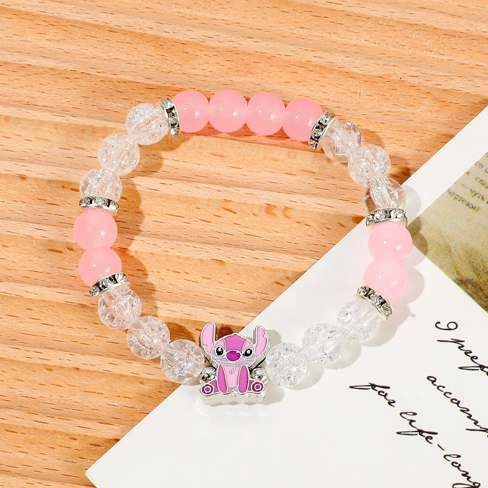 ديزني الكرتون غرزة الملاك زوجين أساور للنساء الرجال الإسورة كريستال الخرز غرزة سوار #4