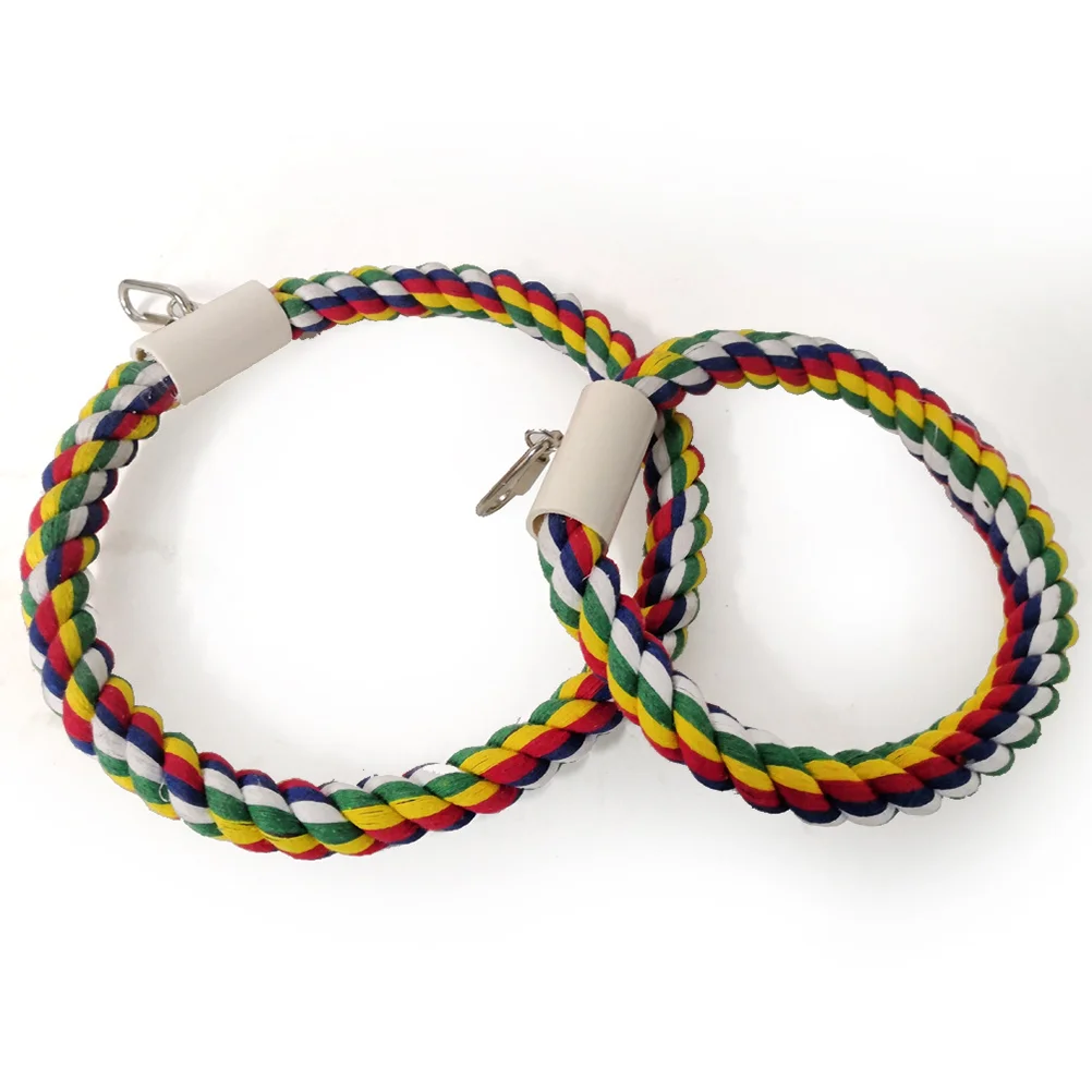 

Small Bird Cage Hammock Swing Parrot Pendant Toys Round Birds for Colorful Cages