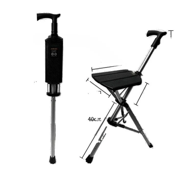 

Elderly crutch chair non-slip dual-purpose with stool