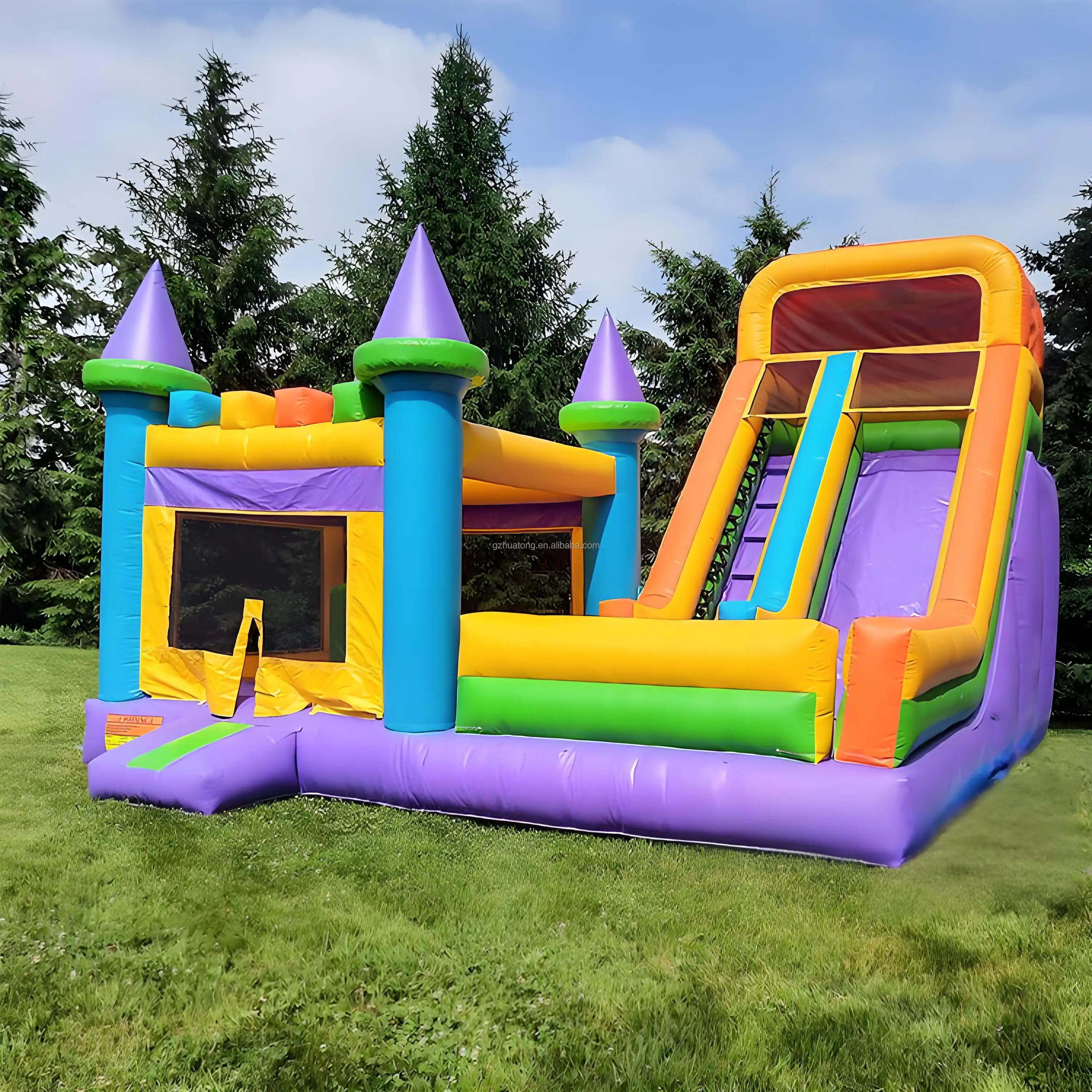 PVC Large air Bounce Jumping Castle Inflatable Kids Combo Playground with Slide Party Rentals