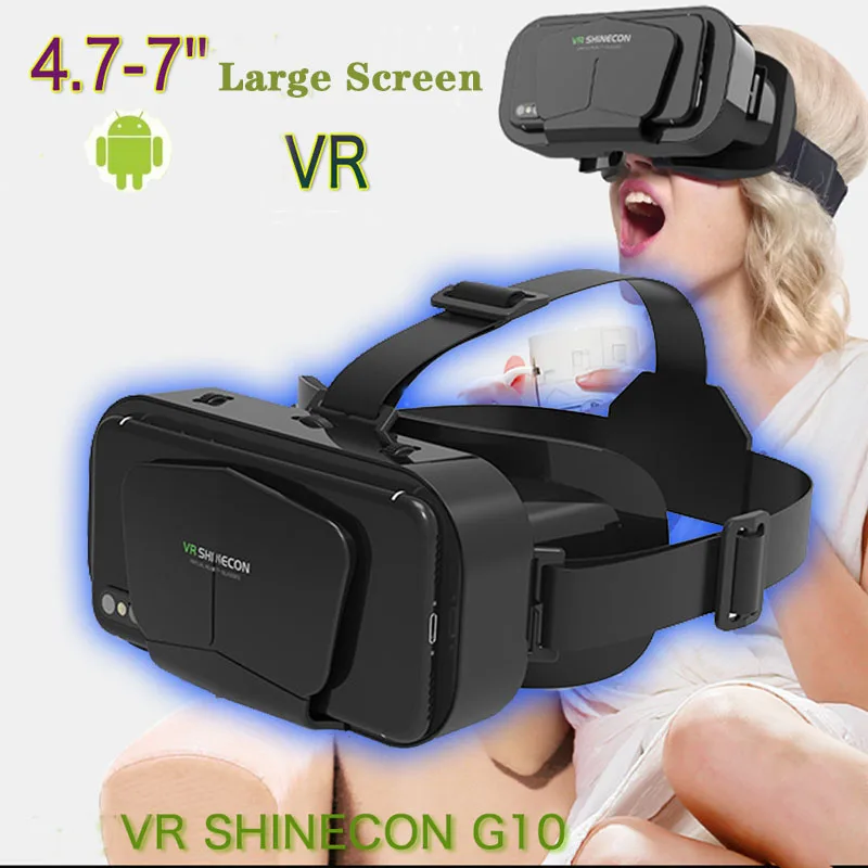 

3D Helmet VR Glasses Original 3D Glasses Virtual Reality Glasses VR Headset For IOS Android Cardboard 4.7-7' Mobile with box