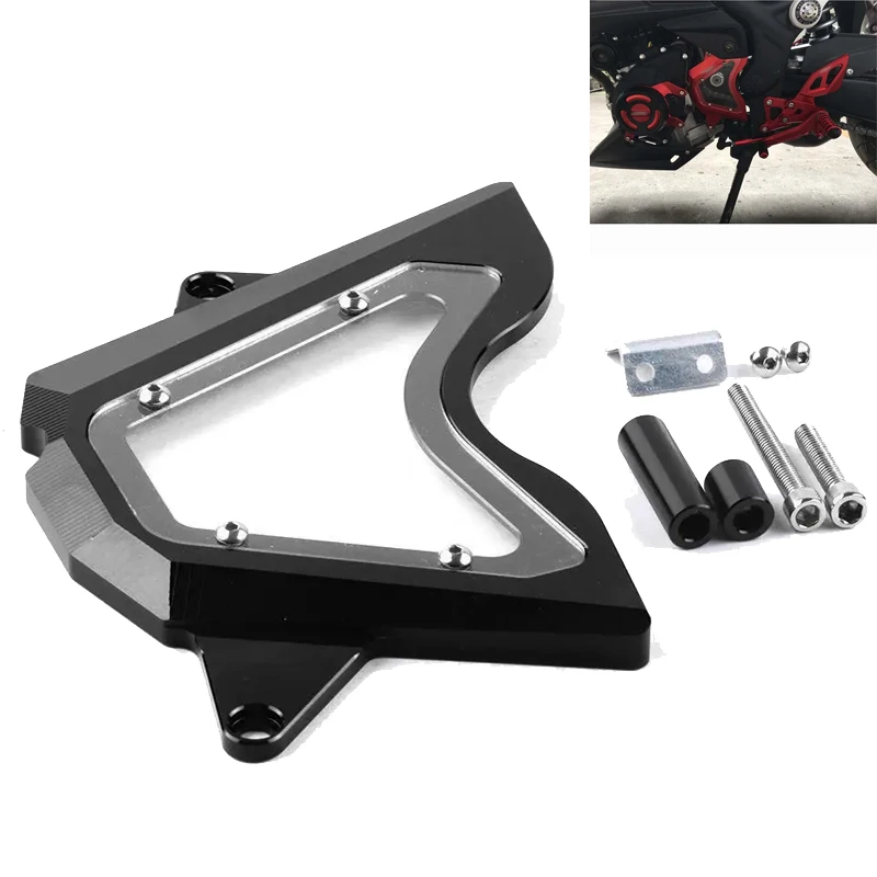 

CNC Aluminum Front Left Side Sprocket Chain Guard Engine Cover Protection For Yamaha YZF R3 R25 MT 03 MT03 MT-03 2014 2015 2016