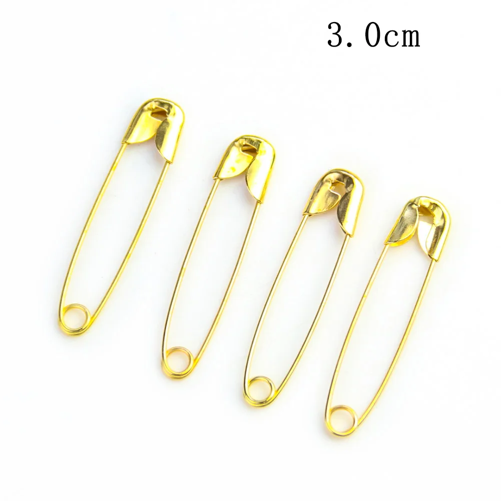 1000pcs 32mm Gold Color Safety Pin for Jewelry Clothes Clothing Accessories Sewing Tools DIY Pins Brooch Needles Wholesale