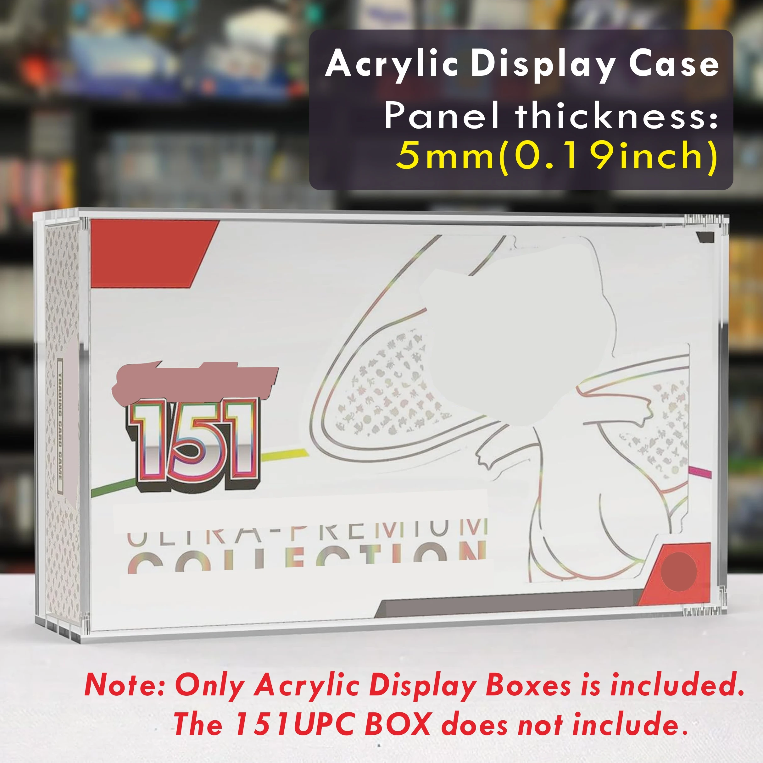 حافظة عرض مغناطيسية من الأكريليك لـ 151 UPC حافظة 5 مللي متر صندوق تخزين أكريليك شفاف لمجموعة القرمزي والبنفسجي 151 Ultra Premium