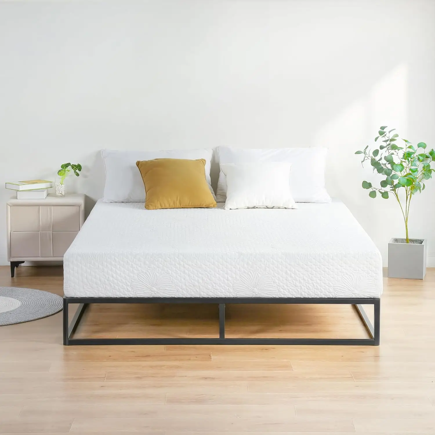 Olee Slaap 9 Inch Modern Metalen Platform Bed Frame, Stalen Lamelt Anti-Slip Ondersteuning, Stalen Matras Fundering, Geen Boxspring