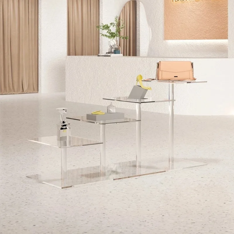 Transparent Nakajima Display Stand Clothing Store Flow Table Storage Table Shoe Bag Rack Platform Window Display Props