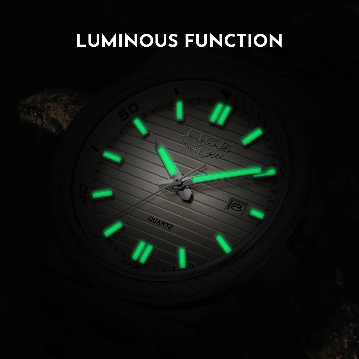 ساعة LIGE Fashion الجديدة للرجال مضيئة من أفضل العلامات التجارية الفاخرة ساعات رجالي بتقويم رجالي ساعات رياضية مقاومة للماء كوارتز هدية للأعمال