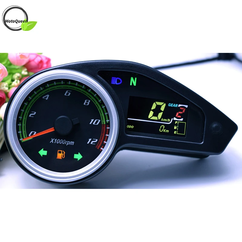 

Modification Motorcycle Odometer RPM MeasuringTachometer Gauges LCD Digital Instrument for Brazil Chile CG Off-Road GY200 Endur