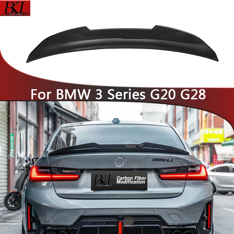 For BMW 3 Series G20 G28 PSM model bright black ABS spoiler rear wing Duck wing plastic rear wing modification rear wing upgrade