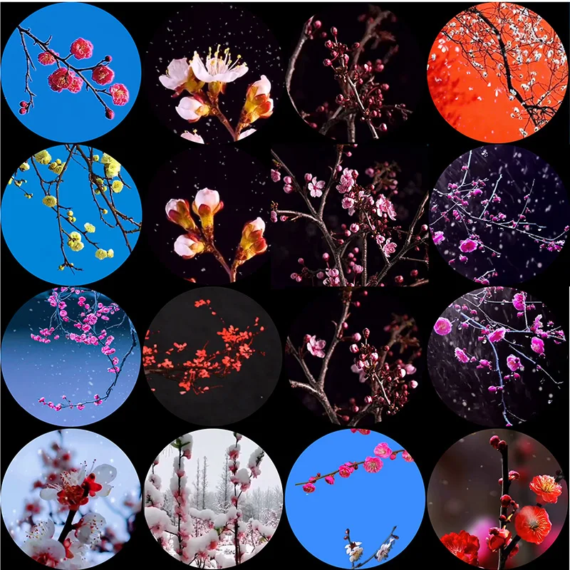 FLTMRH Plum Blossom Silver black Orange Light Pink Beige Gold Red glass cabochon eyes 6MM-30MM Toys DIY jewelry accessories