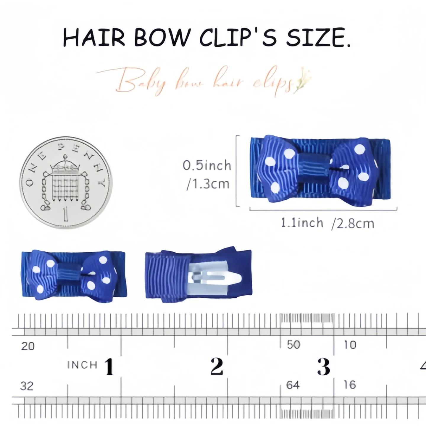 20 Pcs/40 Pcs Polka Dot Printed Snap Hair Clips Children Newborn Little Princess Hair Accessories view 3