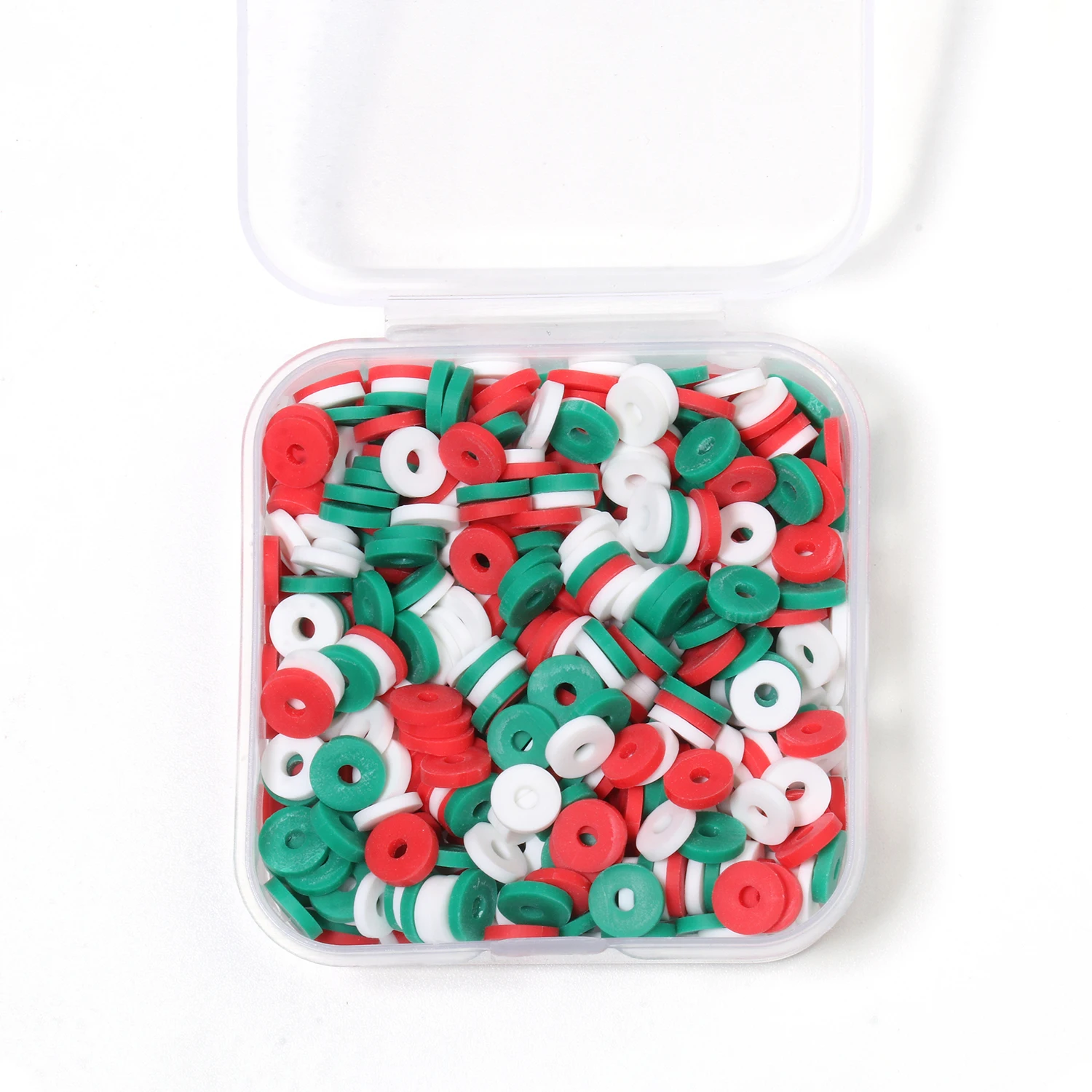 500pcs/box 6mm Polymer Clay Beads Christmas Spacer Rondelle Beads For Making Jewelry Diy Nakelace Bracelet Accessories Wholesale