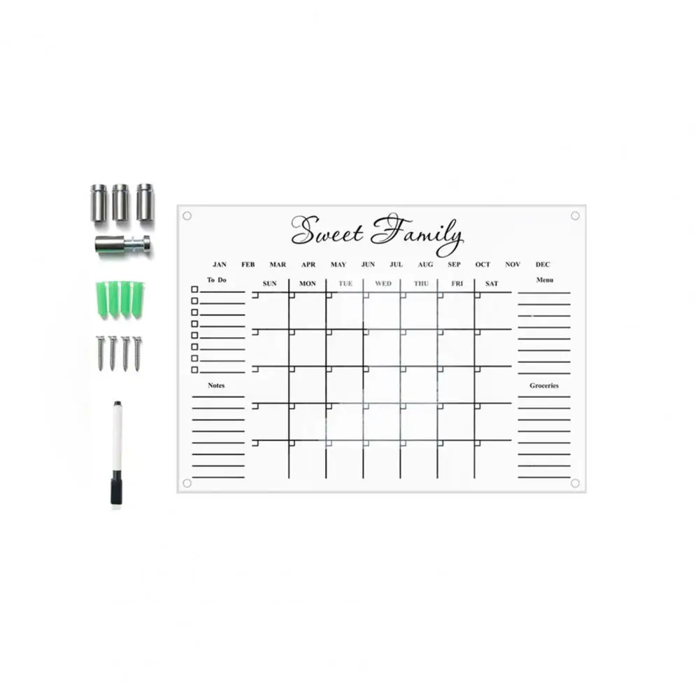 Verwijderbare 1 Set Creative Planner Display Note Board Drie-Dimensionale Stijl Bericht Pad Duidelijke Afdrukken Thuis Supply