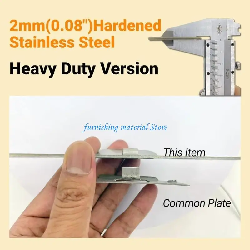 Y5GD Stainless Steel Strikes Plate Door Backplate Deadbolts Strikes Plates