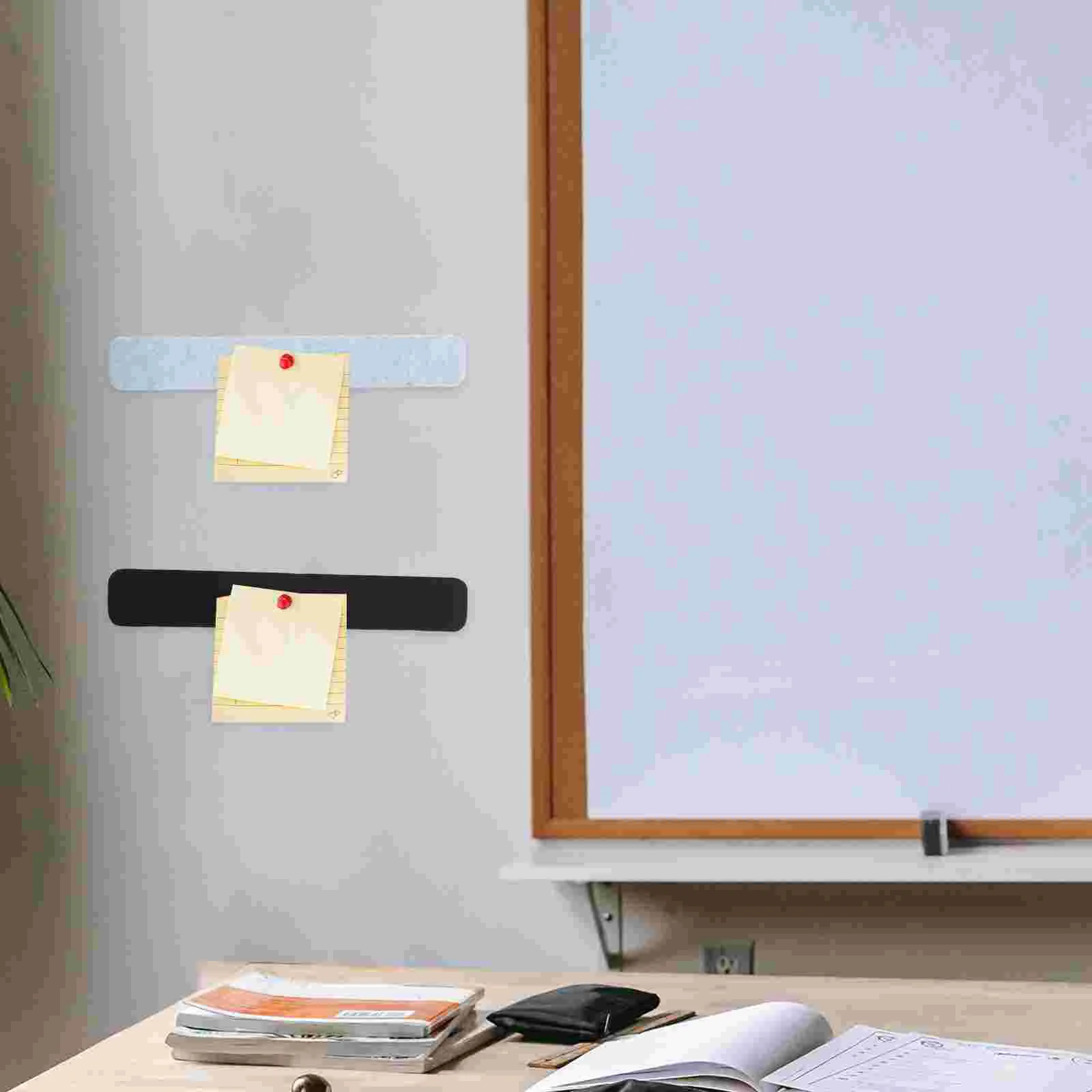 4 Pcs Felt Bulletin Board Home Office Accessories Pin Cork Letter Decor Memo Strips Polyester Notepaper Boards