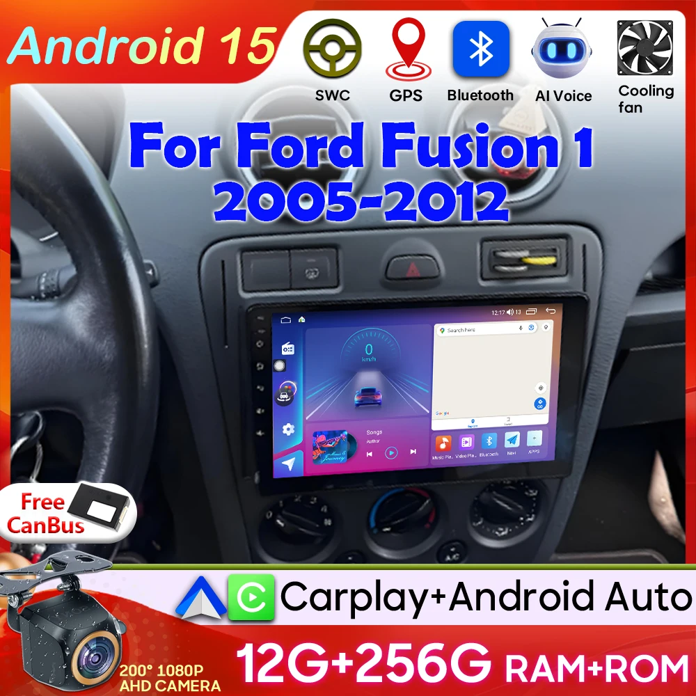 

Видео Carplay для Ford Fusion 1 2005-2012 Android 15 GPS-навигация Автомобильный монитор Автомобильный радиоприемник DVD DSP без экрана 2din BT Дисплей 2k