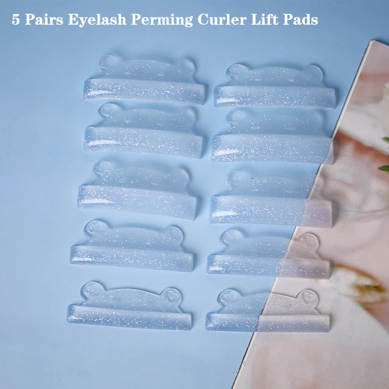 5Pairs Bear Eyelash Perming Curler Lift Pads Eyelash Perm Pads Rods For Lash Lift Silicone For Eyelashes Makeup Beauty Tool