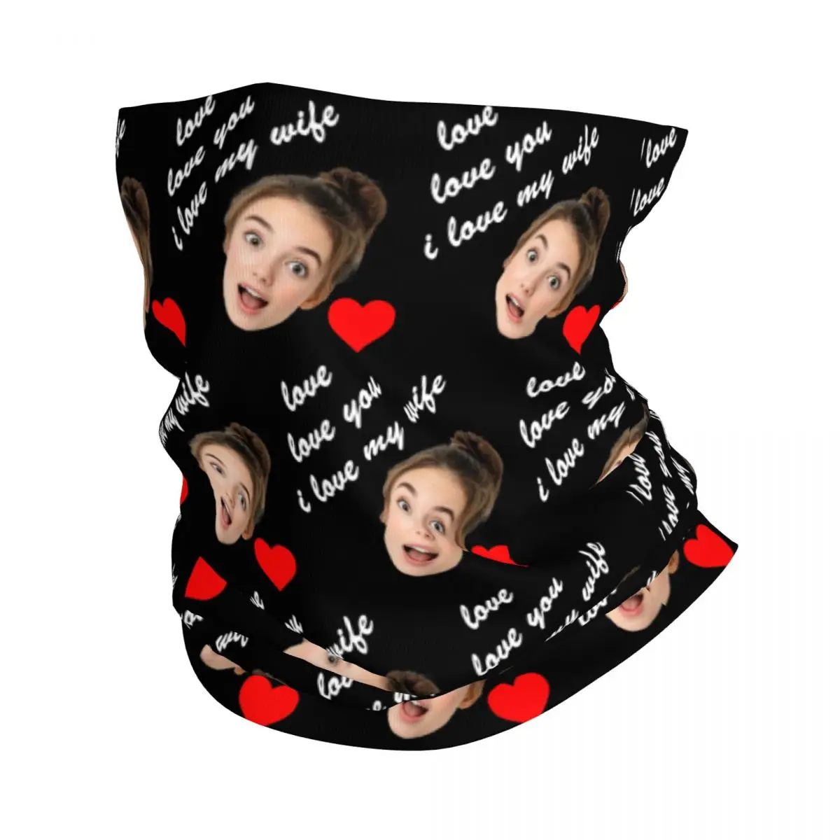 

Женская бандана на заказ на День святого Валентина, теплая бандана для лица, женский и мужской зимний походный лыжный шарф, гетры, чехол для лица