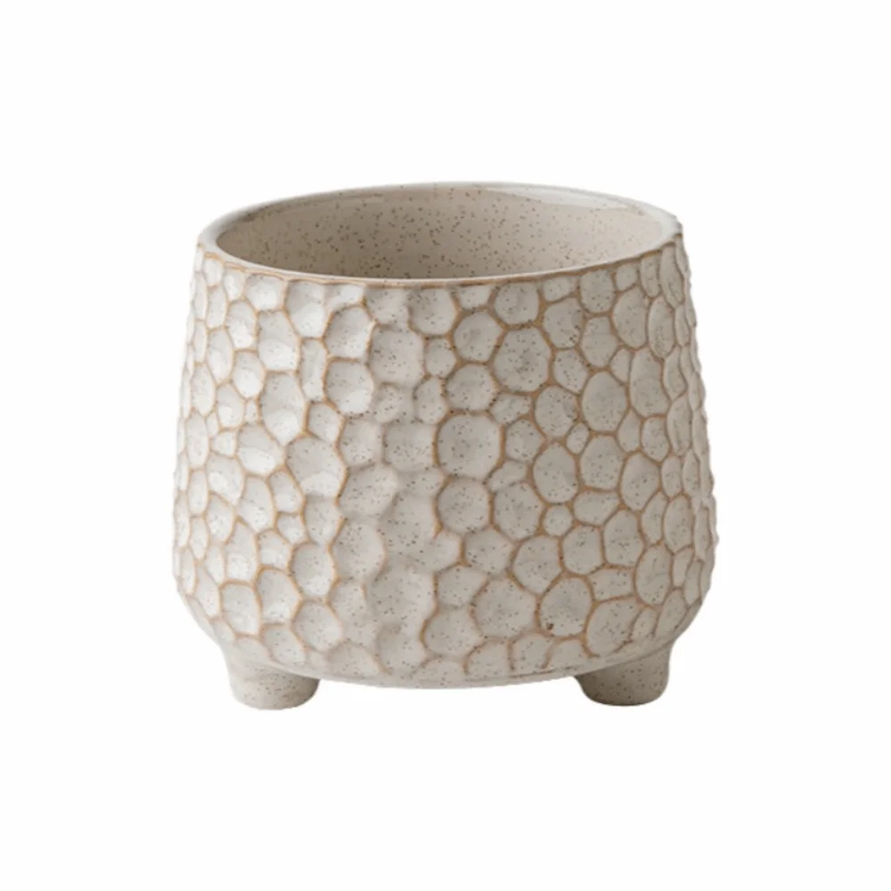Creative Pinecone Shaped Ceramic Storage Jar Three-legged Rustic Decorative Jar Personalized Funny Cooking Utensil Holder Office