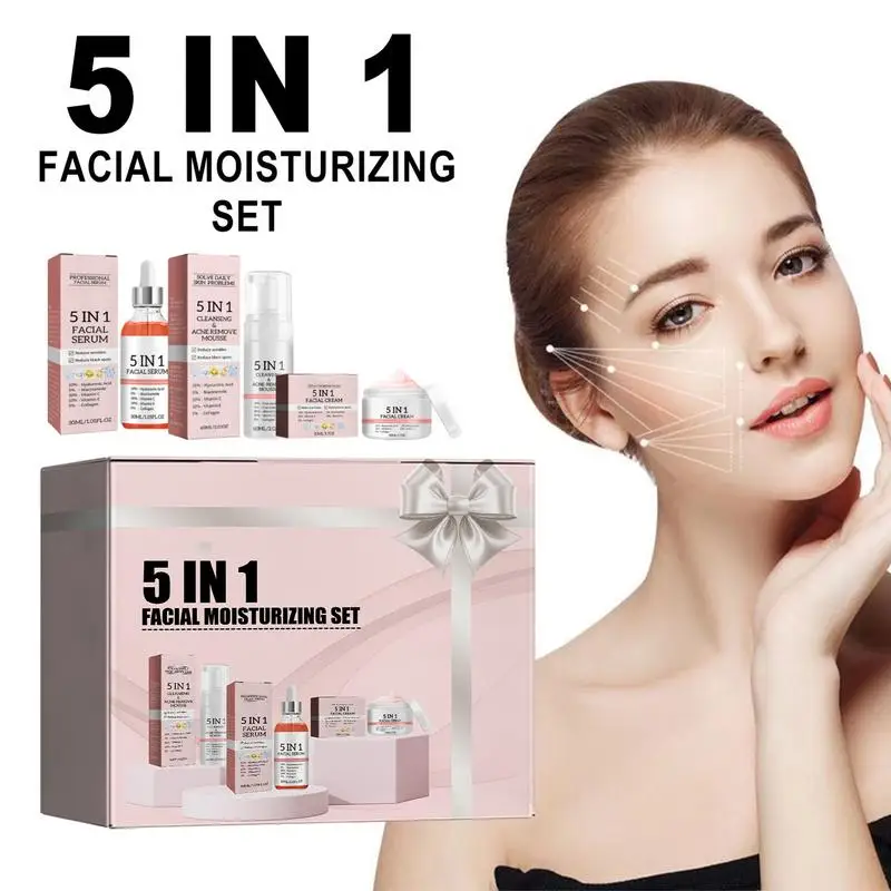 Hydrating Face Moisturizer Kit 3pcs Lightening Skincare Set Skincare Gift Set For Hydrating Moisturizing Firming And Glowing