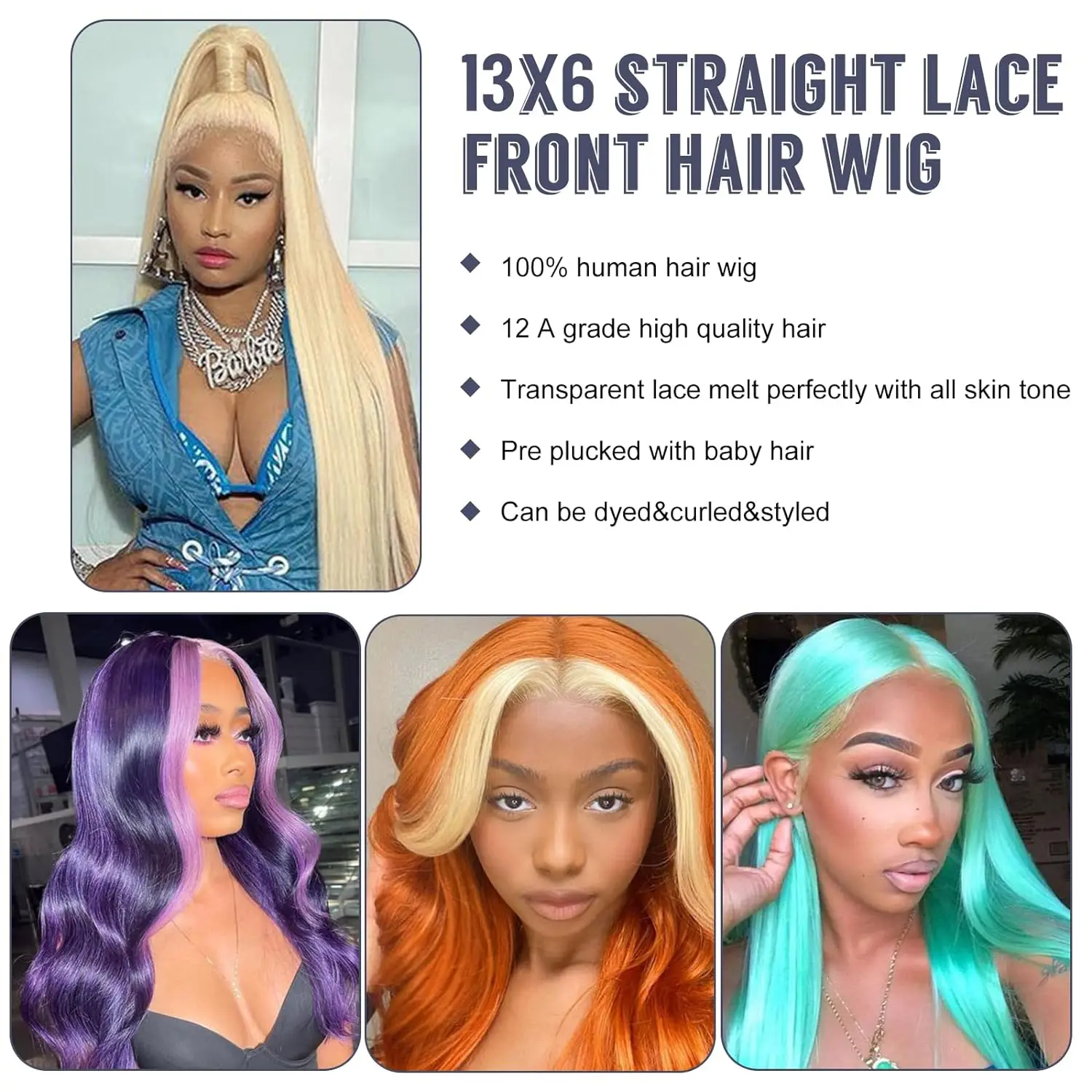 13x6 Lace Front Wig 613 Straight 13x4 Hd Lace Front Wigs Honey Blonde Glueless Wig 613 Human Hair Wig for Black Women