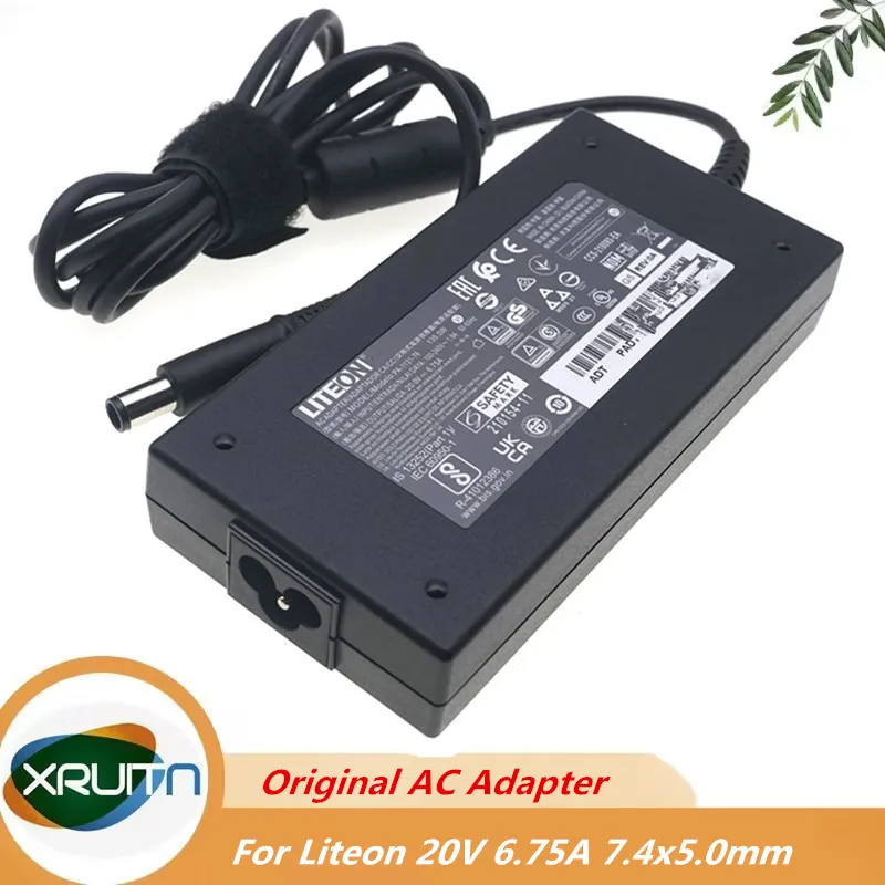 Originele AC Adapter LITEON 20V 6.75A 135W PA-1131-72 Oplader 7.4x5.0mm PA-1131-76 Laptop Voeding Echt