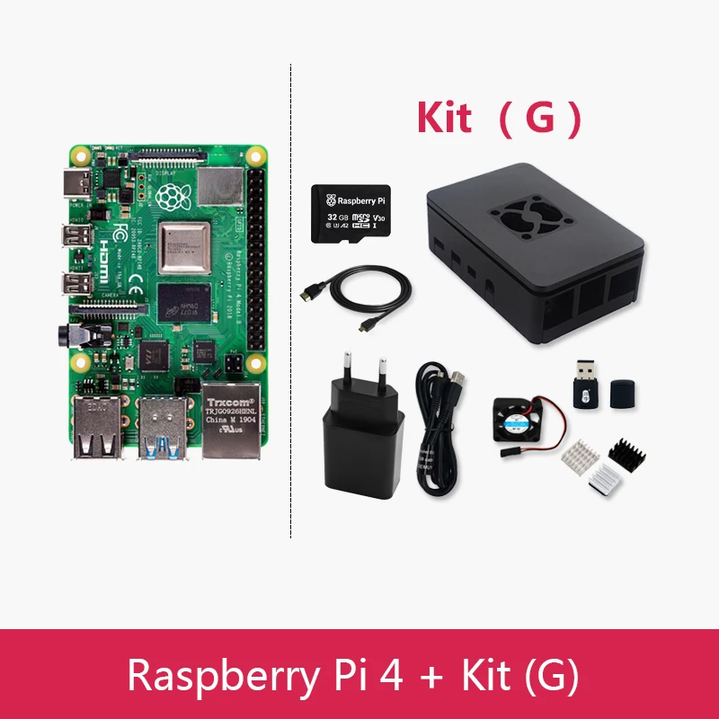 Raspberry Pi 4 modèle B 4B original, RAM 1 Go 2 Go 4 Go 8 Go Core 1.5 mesurz 4K, compatible Micro HDMI, Pi4B 3 plus rapide que Pi 3B +