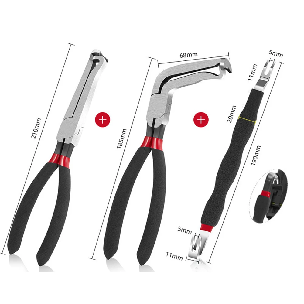 3Pcs Electrical Disconnect Pliers 60 Degree Connector Separator Wiring Automotive Hose Removal Disassembly Automotive Tools