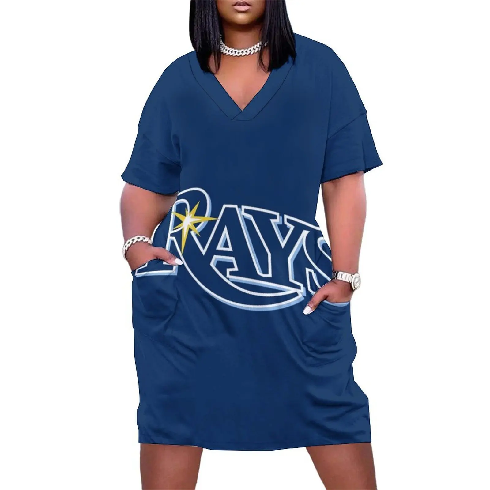 

Toronto Georgia Bay Rays Minnesota Loose Pocket Dress festival outfit women Summer women's clothing dress party night