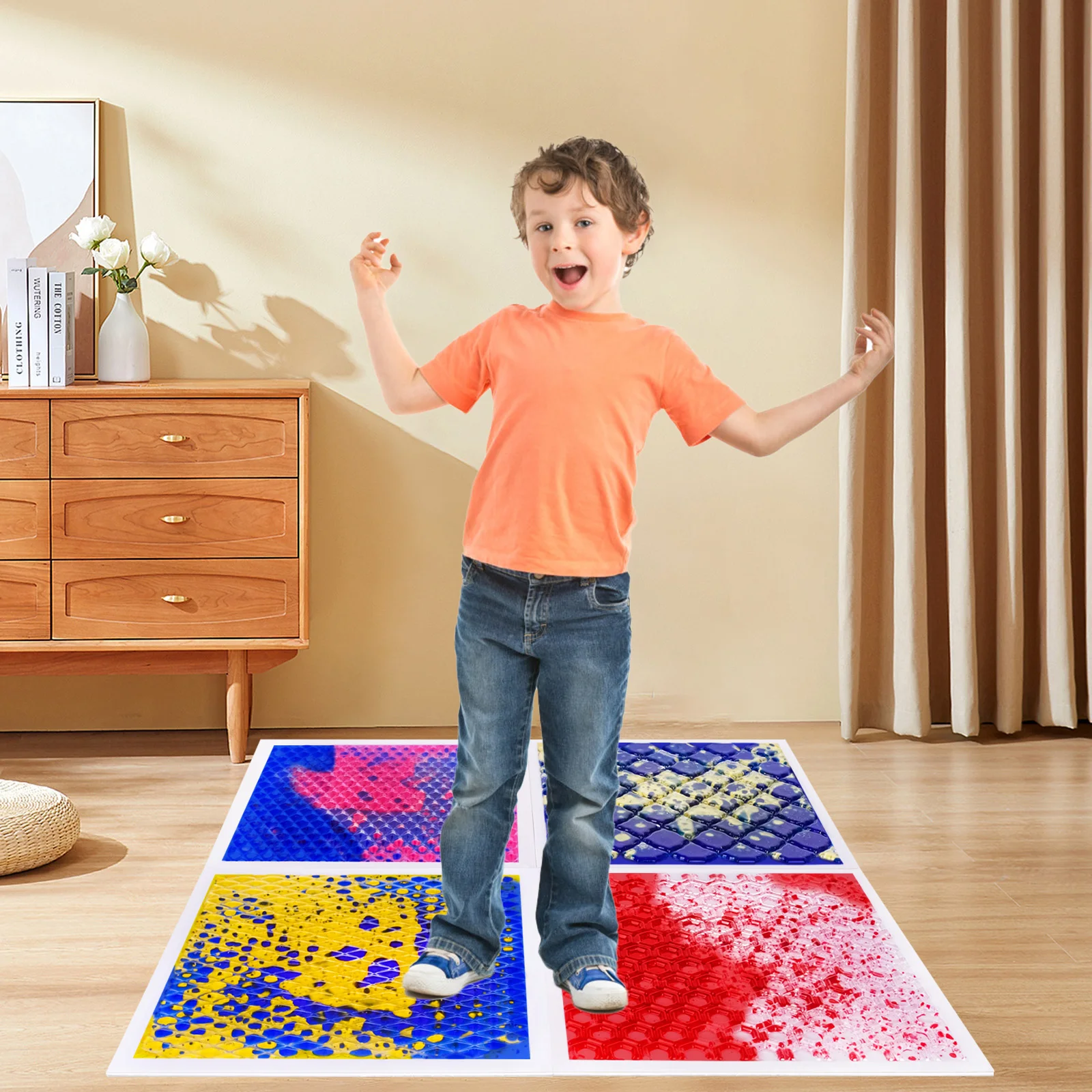 Da occhi alle dita: i giocattoli sensoriali visivi collegano i bambini a un'incredibile esperienza tattile sul tappetino sensoriale